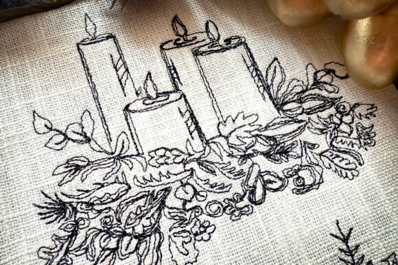 Review: Christmas Candles Machine Embroidery for Brands
