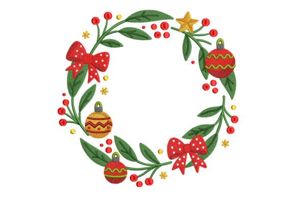 Review: Festive Wreath with Bows Embroidery