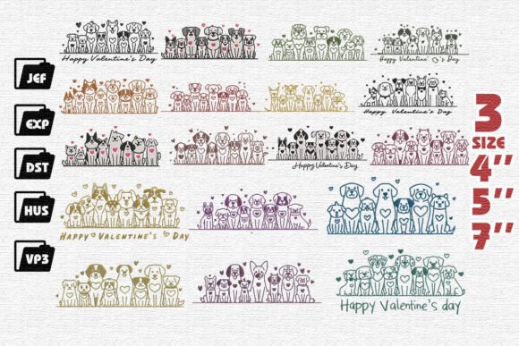 Review: Set of 18 Family Dog Embroidery for Holidays