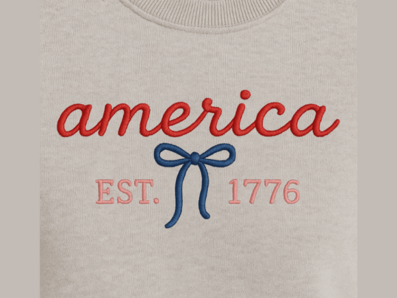 Reviewing Coquette America Embroidery Design for Etsy