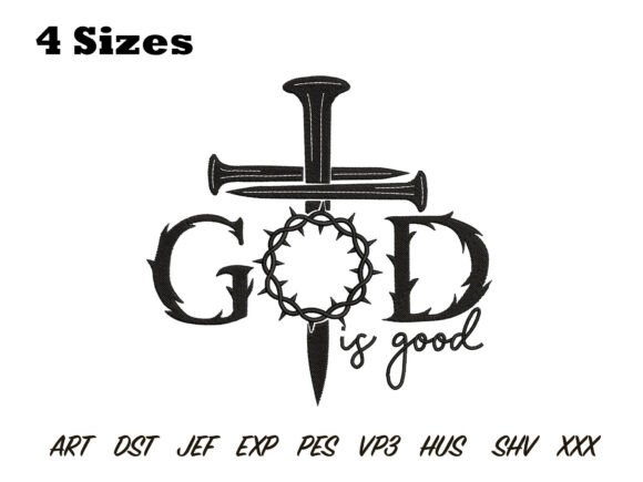 Reviewing God is Good Embroidery Design for Etsy Shops