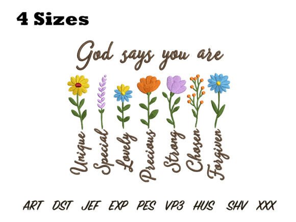 Reviewing the God Says You Are Embroidery Design