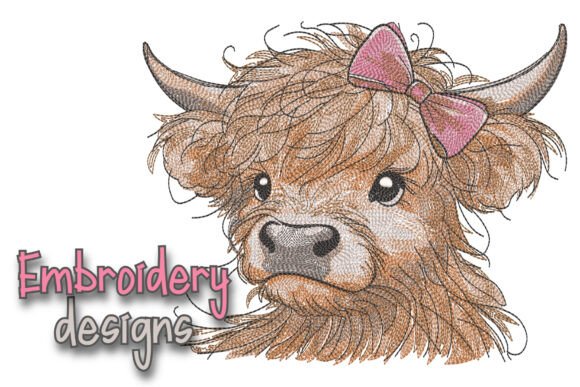 Reviewing the Highland Cow Machine Embroidery Design