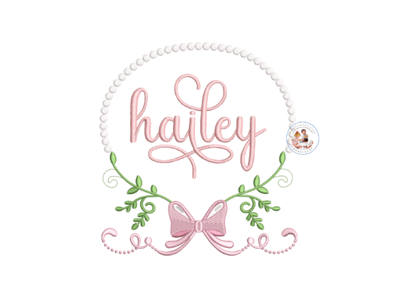 Reviewing the Ribbon Monogram Embroidery Design